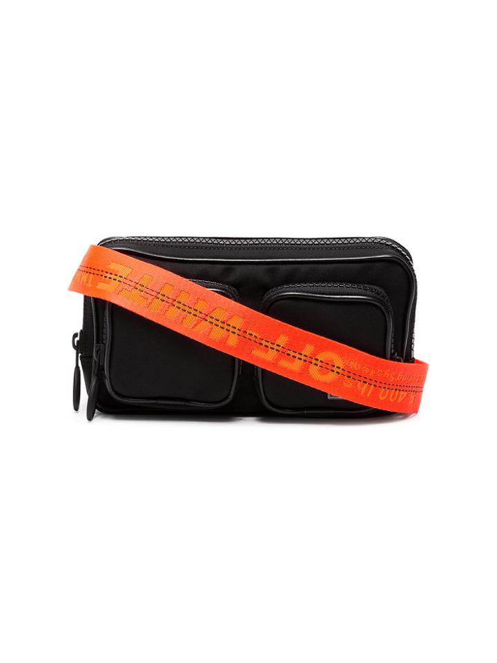 Off-white Logo Tape Hip Belt Bag - Black