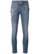 Ermanno Scervino Embroidered Cropped Jeans - Blue