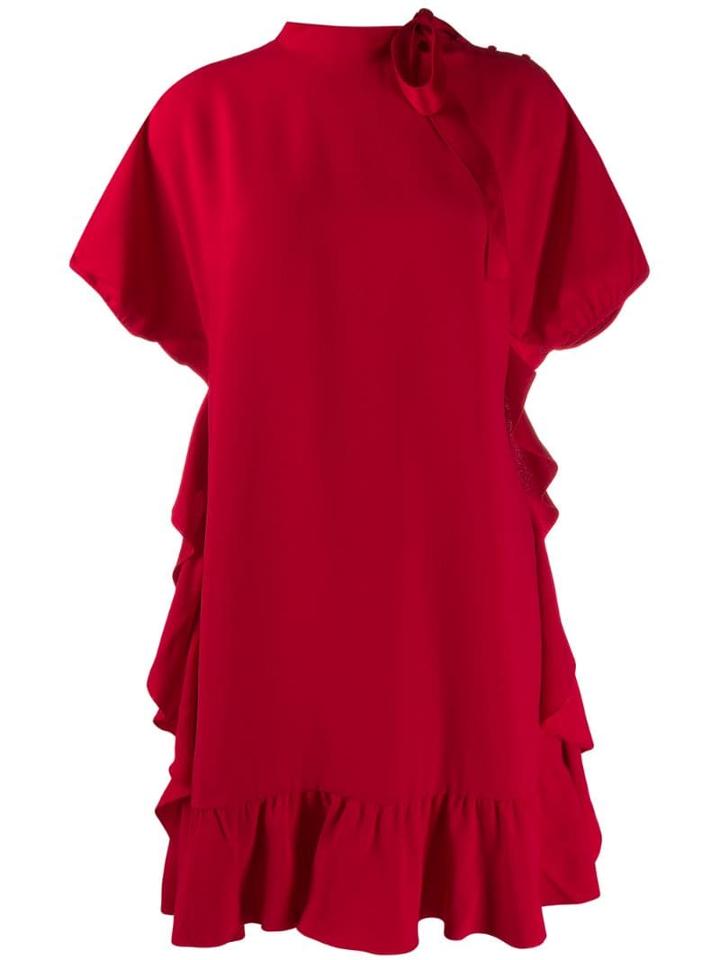 Red Valentino Tied Neck Shift Dress