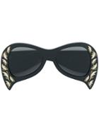 Gucci Eyewear Oversized Mother Of Pearl Sunglasses - Black
