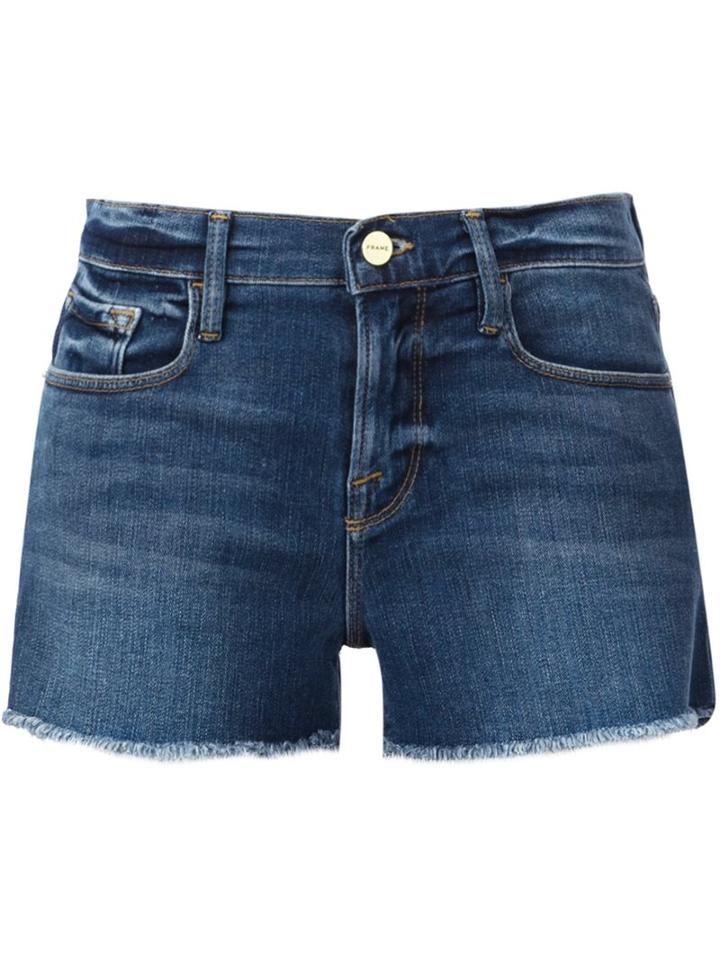 Frame Denim Denim Shorts, Women's, Size: 25, Blue, Cotton