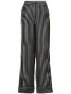 Yigal Azrouel Striped Wide-leg Trousers - Black