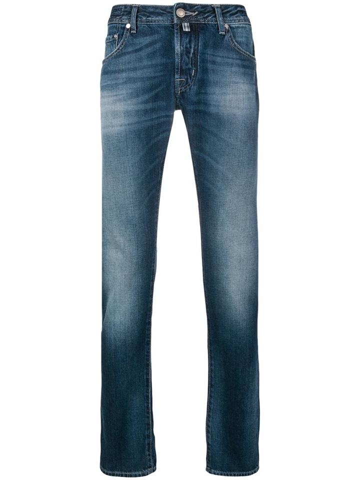 Jacob Cohen Stonewashed Straight Jeans - Blue