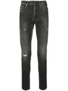 Neil Barrett Distressed Skinny-fit Jeans - Black