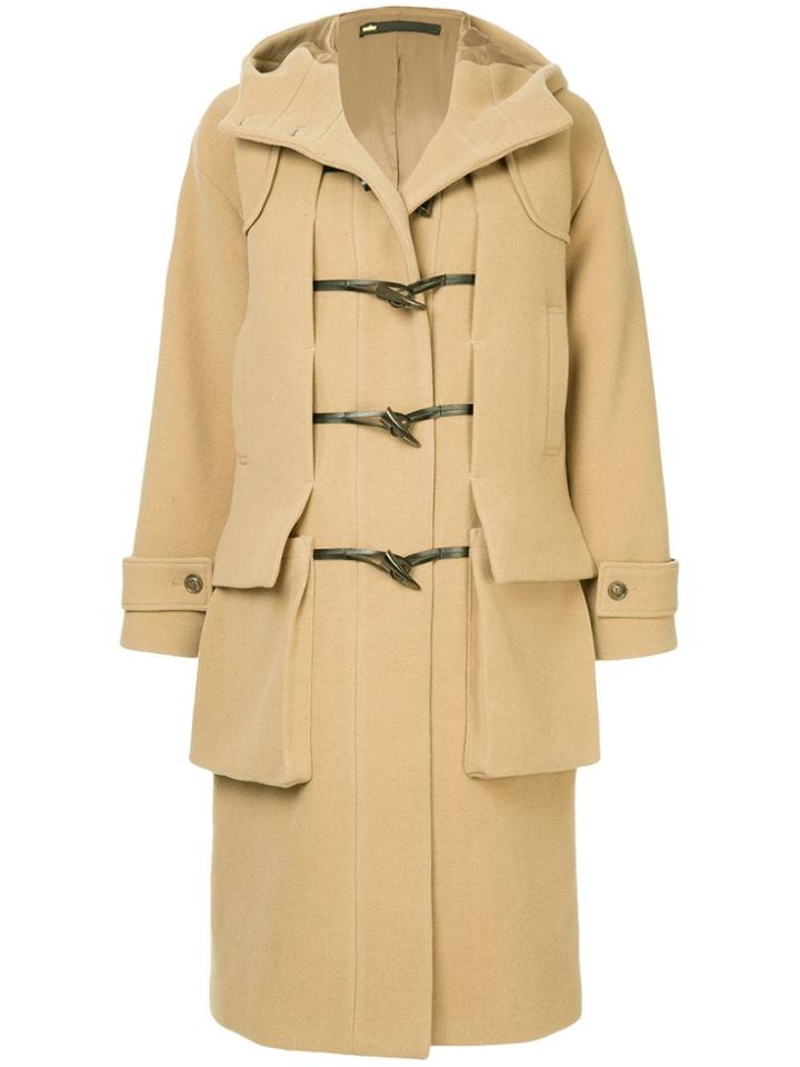 Muller Of Yoshiokubo Duffle Fitted Midi Coat - Brown