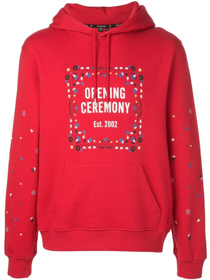 Opening Ceremony Bandana Box Logo Hoodie - Red