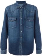 Ami Alexandre Mattiussi Western Shirt, Men's, Size: Xs, Blue, Cotton