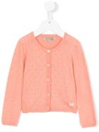 Hucklebones London - Perforated Cardigan - Kids - Cotton/cashmere - 8 Yrs, Girl's, Pink/purple