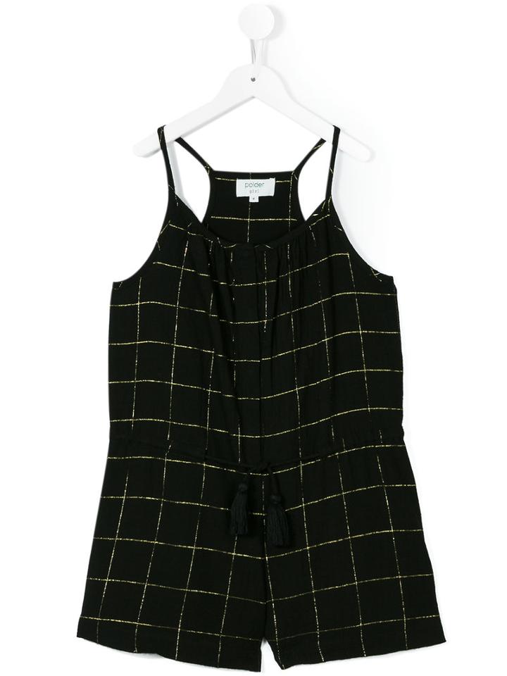 April Shower By Polder Kids - Brooklyn Playsuit - Kids - Cotton/lurex - 12 Yrs, Black