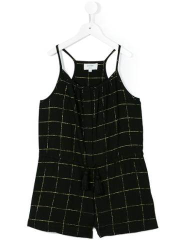 April Shower By Polder Kids - Brooklyn Playsuit - Kids - Cotton/lurex - 12 Yrs, Black