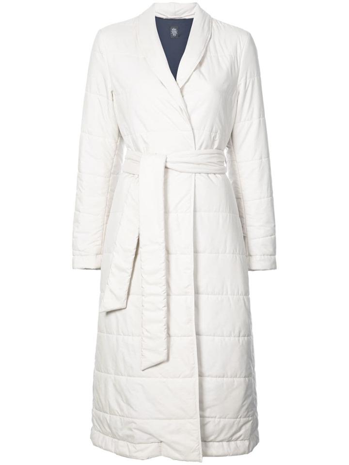 Eleventy Long Padded Coat - Nude & Neutrals