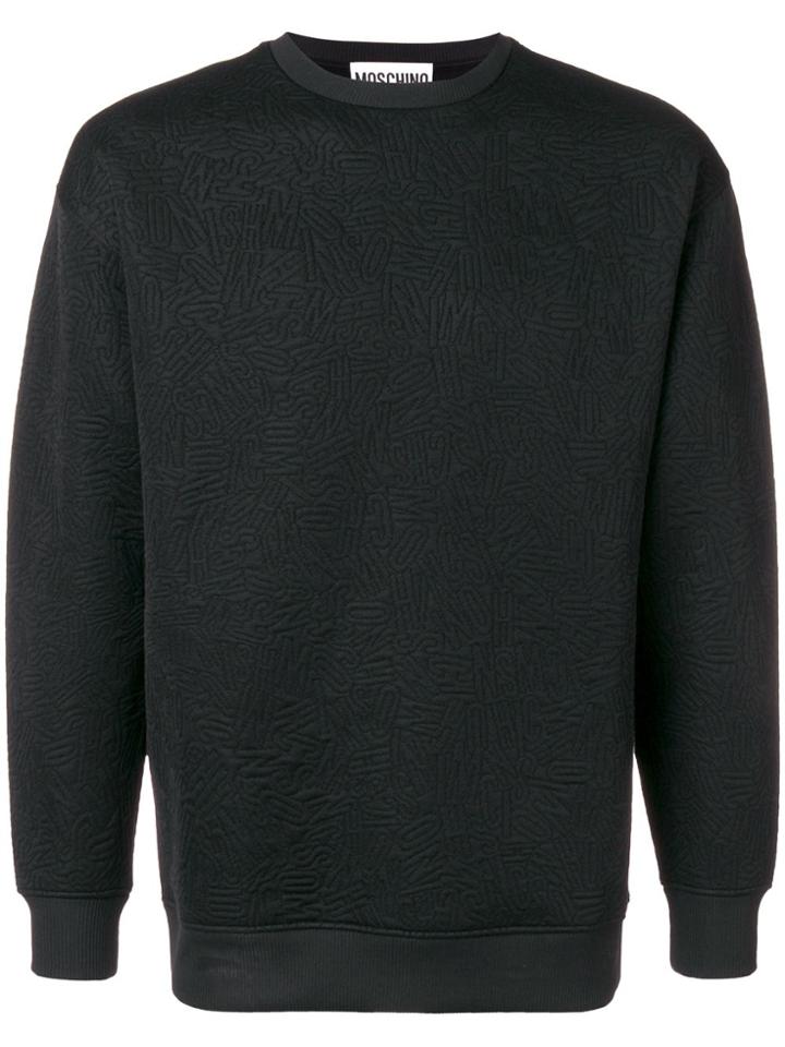 Moschino Logo Pattern Jumper - Black