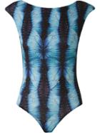 Blue Man Abstract Print Body, Women's, Size: Medium, Polyester/spandex/elastane