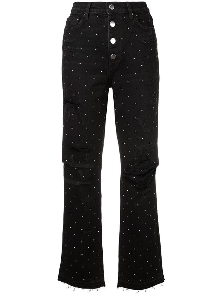 Amiri Polka Dot Ripped Jeans - Black