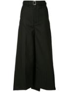 Maison Mihara Yasuhiro High-waisted Pinstripe Trousers - Black