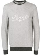 Ermenegildo Zegna Intarsia Logo Jumper - Grey