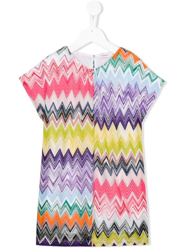 Missoni Kids Chevron Pattern Dress, Girl's, Size: 6 Yrs