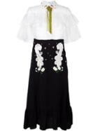 Vivetta 'liko' Embroidered Shirt Dress, Women's, Size: 42, Black, Silk/viscose