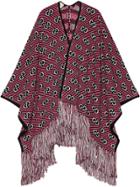 Gucci Gg Jacquard Poncho - Pink