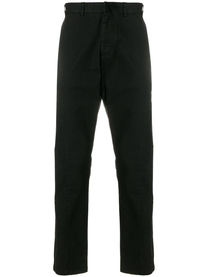 No21 Asymmetric Hem Trousers - Black