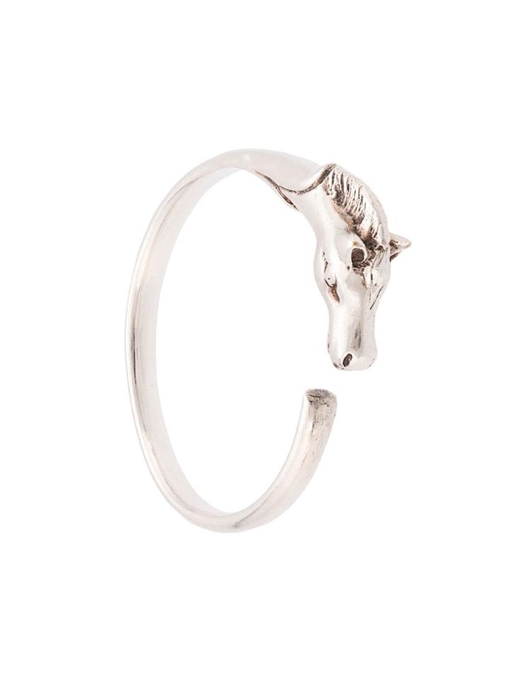 Hermès Pre-owned Horse Head Cuff - Silver