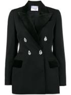 Racil Oxford Double-breasted Blazer - Black