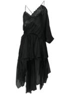 Faith Connexion Lace Panel Asymmetric Dress - Black