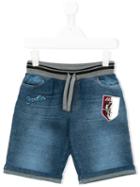 Dolce & Gabbana Kids Jazz Club Patch Denim Shorts, Toddler Boy's, Size: 4 Yrs, Blue