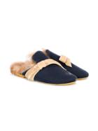 Douuod Kids Fur Lined Slippers - Green