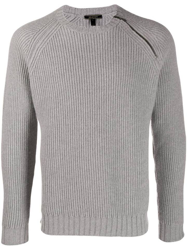 Belstaff Ribbed Jumper - Grey