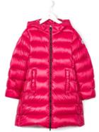 Moncler Kids 'suyen' Padded Coat, Toddler Girl's, Size: 5 Yrs, Pink/purple