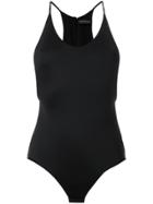 David Koma Low Side Cut Bodysuit - Black