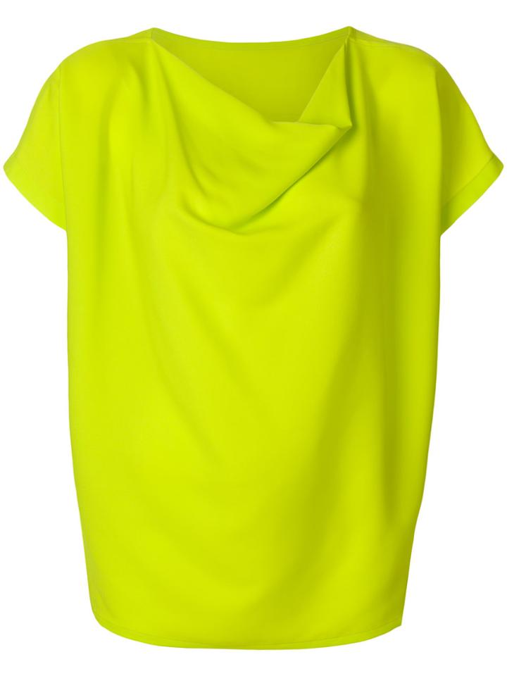Issey Miyake Cowl Neck T-shirt - Yellow & Orange