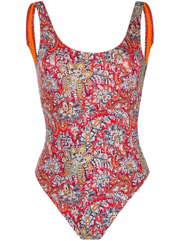 Etro Paisley One-piece Swimsuit - Red