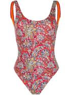 Etro Paisley One-piece Swimsuit - Red