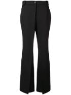 Aalto Front Pleat Flared Trousers - Black