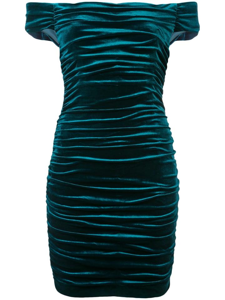 Aidan Mattox Gathered Mini Dress - Blue