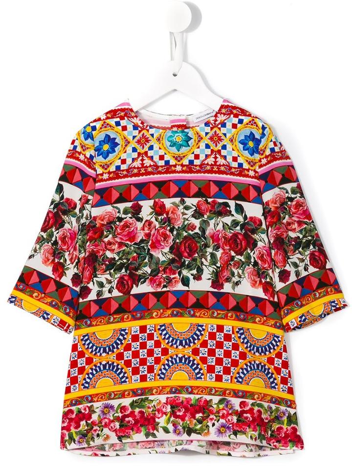 Dolce & Gabbana Kids Mambo Print Top, Girl's, Size: 6 Yrs