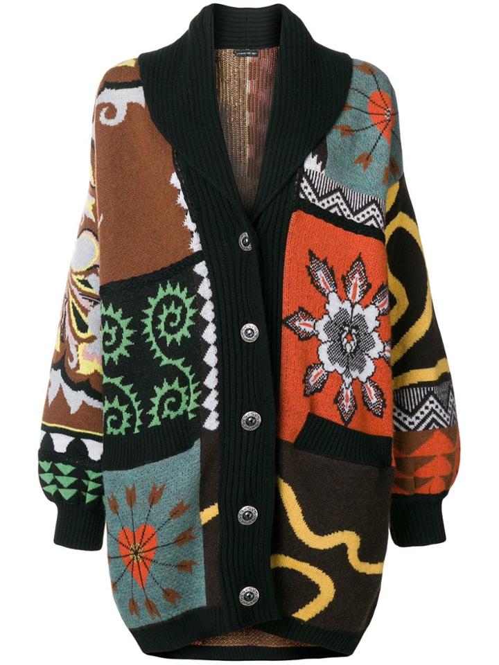 Etro Floral Pattern Cardi-coat - Black