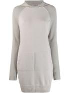 D.exterior Hooded Sweater Dress - Grey