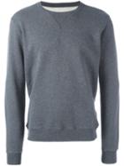 Maison Margiela Classic Crew Neck Sweatshirt, Men's, Size: 46, Grey, Cotton/leather