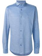 Paul & Shark - Tonal Slim-fit Shirt - Men - Cotton - 42, Blue, Cotton