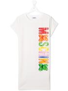 Moschino Kids Sweet Logo T-shirt Dress - White