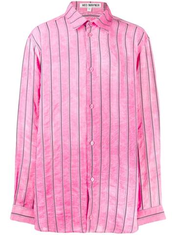 Hed Mayner Striped Shirt - Pink