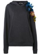 Christopher Kane Cut Out Flower Hoodie - Grey