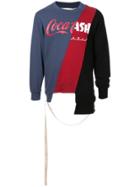 Maison Mihara Yasuhiro Mesh Branded Sweater - Blue