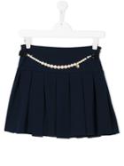 Lanvin Petite Pearl Belt Skirt, Girl's, Size: 14 Yrs, Blue
