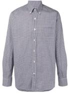 Canali Checked Fitted Shirt - Blue