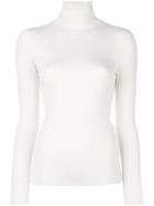 Joseph Turtleneck Jumper, Women's, Size: Small, White, Silk/nylon/spandex/elastane