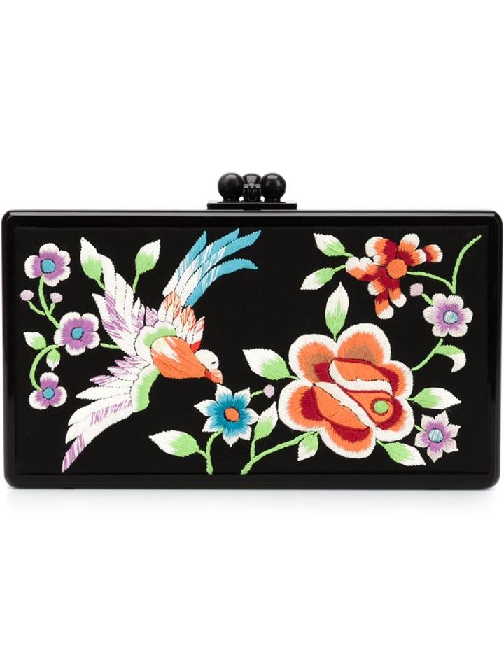 Edie Parker 'jean' Embroidered Panel Clutch